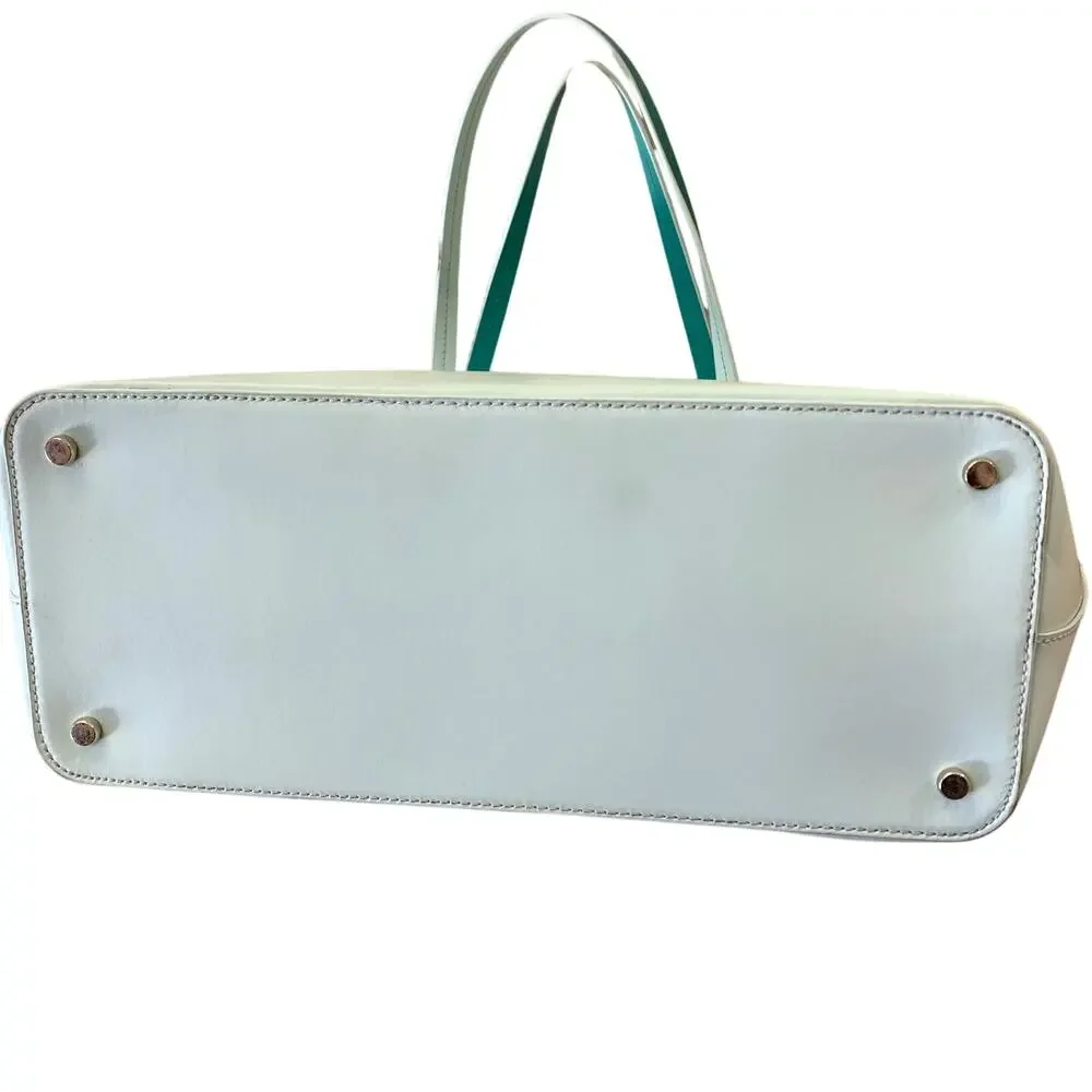 Kate Spade New Horizons Cactus Little Len Tote Bag Island Waters Blue Leather